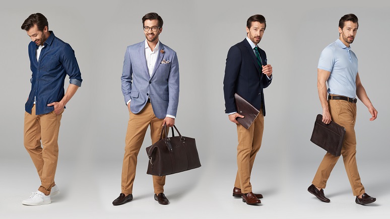 MrVintage pl Beżowe chino na cztery sposoby 1