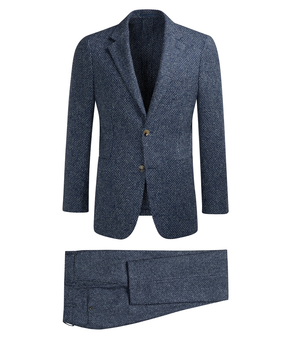 Niebieski garnitur a la tweed - moda jesień i zima 2017